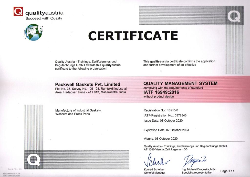 IATF 16949:2016 Certification
